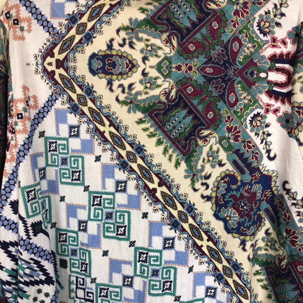 Johnny Was Multicolor Patterned Pajama Top - Picture 10 of 11
